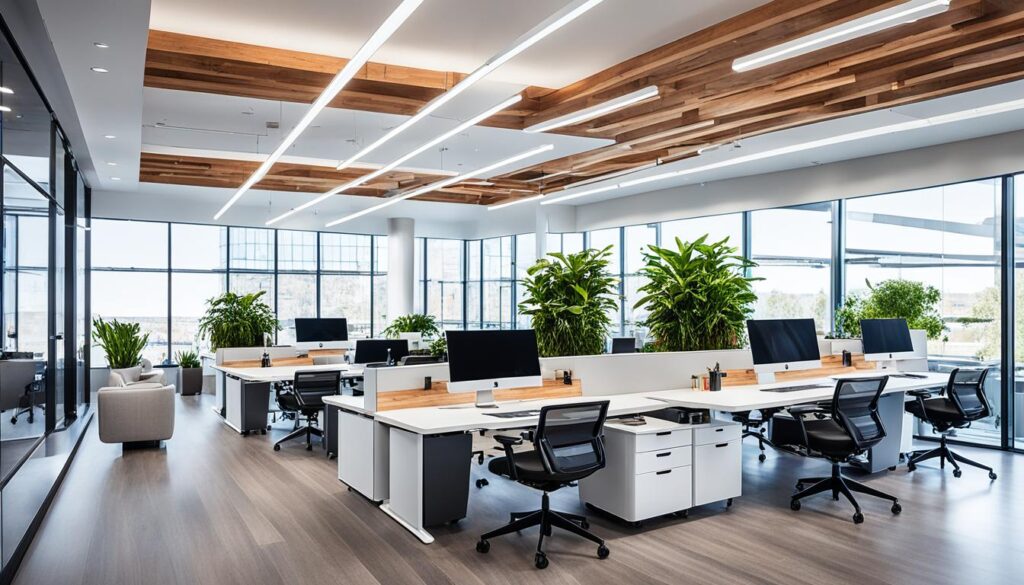 modern business center workspace